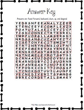 Close Reading Activity: Reading Word Search by Elementary Lesson Plans