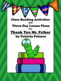 Close Reading Activities for Thank You Mr. Falker by Patri