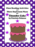 Close Reading Activities for Thunder Cake by Patricia Polacco