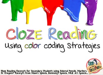 Preview of Close Reading Activities using Color Coding Strategies