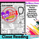 Close Reading Activity: Reading Word Search : Early Finish