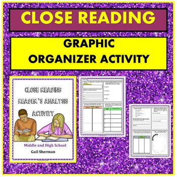 Preview of Close Reading Activity for Middle and High School Readers