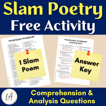 Preview of Close Reading Analysis of a Slam Poem for Middle School and High School