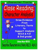 Close Reading; Character Traits - Analyzing Characters SIWBS
