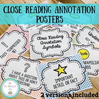 Preview of Close Reading Annotation Posters