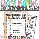 Bundle: Close Reading Posters Anchor Charts Bookmarks | Sp