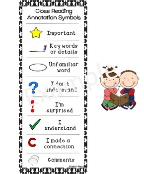 Closed Reading Annotation Symbols Textos Informativos Simbolos English