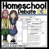 Homeschooling Debate: Close Reading Article & Question Set