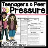 Close Reading Article: "Peer Pressure"