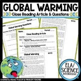 Global Warming & Climate Change Close Reading Article & Qu