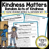 Kindness Matters: Random Acts of Kindness Close Reading Ar