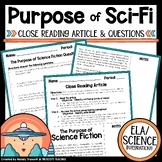 The Purpose of Science-Fiction Close Reading Article & Que