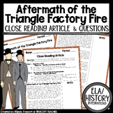 Close Reading Article: Triangle Shirtwaist Factory Fire Aftermath