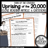 Uprising of the 20,000 Close Reading Article & Question Set