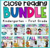 Close Reading BUNDLE Kindergarten and First Grade