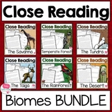 Close Reading Passages and Questions BIOMES Bundle