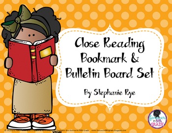 Preview of Close Reading Bookmark & Bulletin Board Set