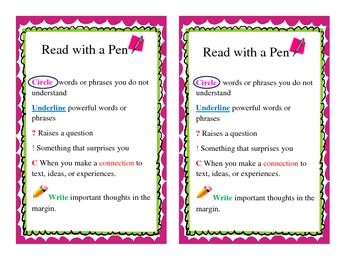 Preview of Close Reading Bookmarks