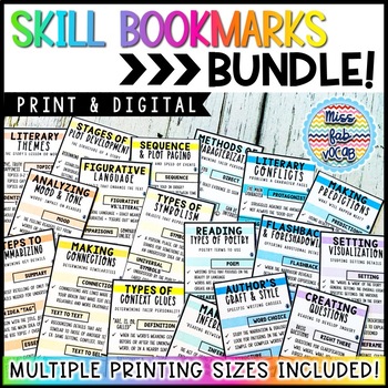 Preview of Close Reading Digital Bookmarks Bundle