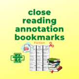Close Reading Bookmarks Fiction Annotation Tips (Notice & Note)