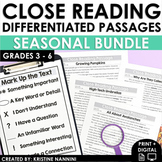 Close Reading Comprehension Passages and Questions - Sprin