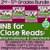 Close Reading Bundle Interactive Notebook 2-5 Grades Liter