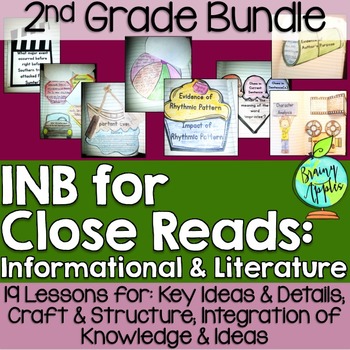 Preview of Close Reading Bundle Interactive Notebook 2nd Grade Free Sample