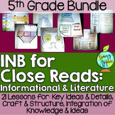 Close Reading Bundle Interactive Notebook 5th Grade Free Sample