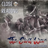 Civil War Close Reading With Writing to Text Prompts