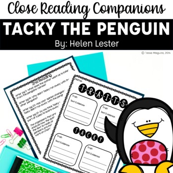 Preview of Close Reading Companion: Tacky the Penguin