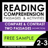 Close Reading - Compare and Contrast Two Texts FREEBIE (RI.2.9, RI.3.9)
