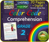 Close Reading Comprehension Color-Coding 2nd Grade - Print