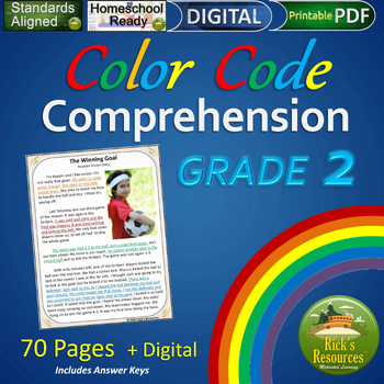 Preview of Science of Reading Comprehension Skills: Color-Coding Text Evidence - 2nd Grade