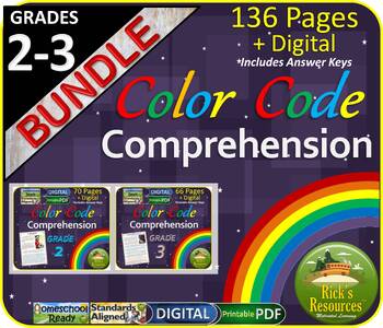Preview of Science of Reading Comprehension Skills: Color-Coding Text Evidence - Grades 2-3