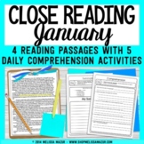 Close Reading Comprehension Passages - Close Reading - January