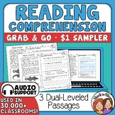 Close Reading Comprehension Passages FREE Google & Easel w
