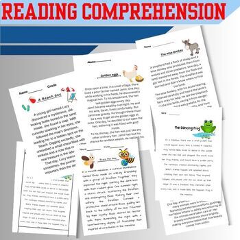 Preview of Close Reading Comprehension Passages and Questions - Reading Strategies 2nd-3rd