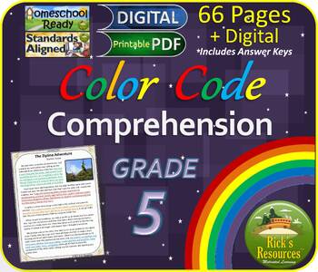 Preview of Science of Reading Comprehension Skills: Color-Coding Text Evidence - 5th Grade