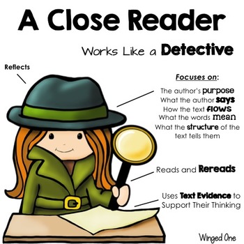Preview of Close Reading Detective Poster