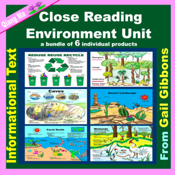 Preview of Close Reading: Environment Unit