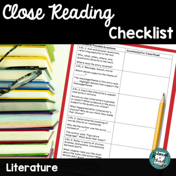 Preview of Close Reading Examples | Close Reading Questions | Literature
