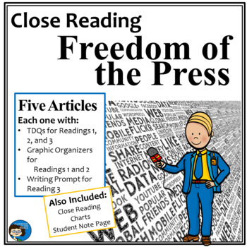 Preview of Close Reading - Freedom of the Press