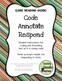 Close Reading Guide: Code, Annotate, Respond