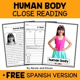 Human Body Close Reading Comprehension Passage Activities 