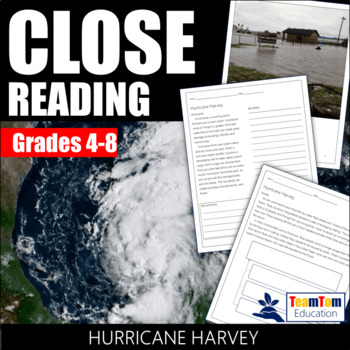 Preview of Close Reading: Hurricane Harvey (4th-8th Grade)