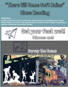 Preview of Close Reading Hyperdoc for "There Will Come Soft Rains"