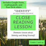 Close Reading - Identity and Acceptance Poetry Lesson - "I