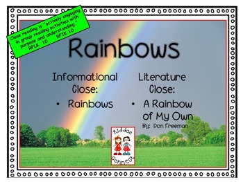 Preview of Close Reading- Informational text on Rainbows and Literature Text (Don Freeman)