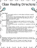 Close Reading Instructions Handout/Poster