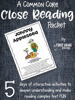 Preview of Close Reading Interactive Story - Johnny Appleseed